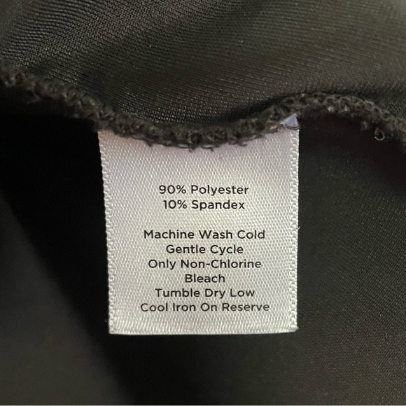 Talbots Black Velvet Top Size L 3/4 Length Dolman Sleeve Reversible Neckline - Picture 9 of 9